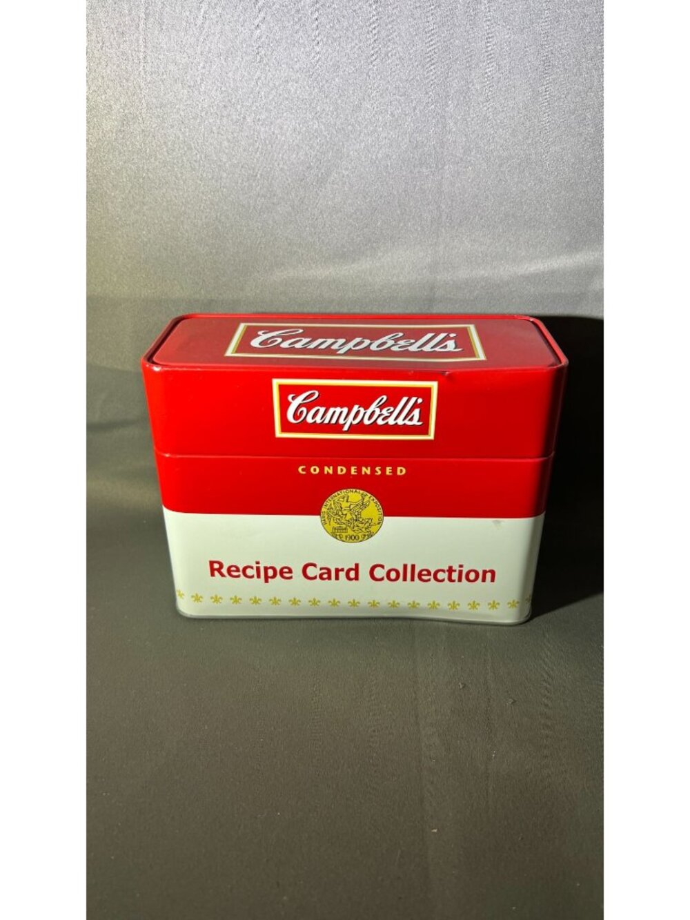Campbells Recipe Card Collection Tin Red & White Vintage Design
